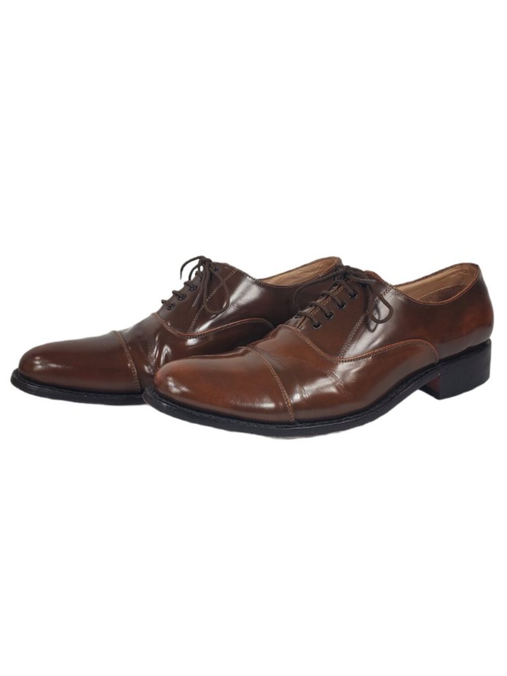 Men's ASM (Agra Shoe Mart) Handmade Brown Cap Toe Oxford Dress Shoes